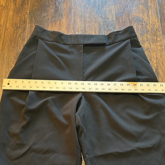 Zara Black Cropped High Waisted Trousers Capri Pants - Picture 4 of 10